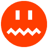 Orange Cranky Face Emoji